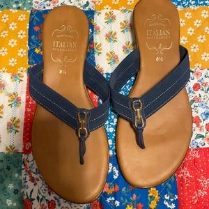 Italian shoemakers blue denim